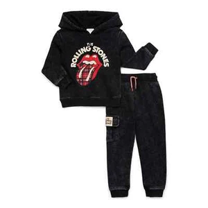 Rolling Stones Unisex Toddler Hoodie & Joggers Set Size 5T NWT Black Graphic - Picture 1 of 9