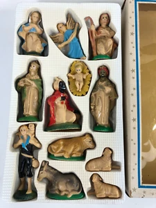 Belén de plástico vintage británico Hong Kong nuevo en caja - Imagen 1 de 8