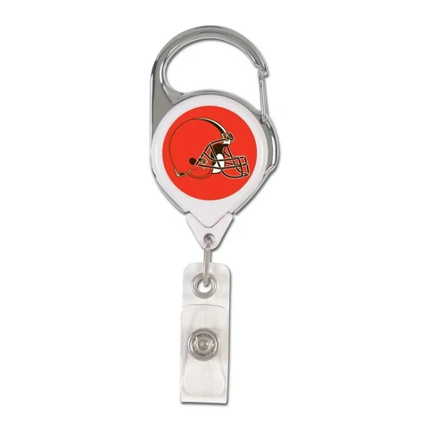 CLEVELAND BROWNS PREMIUM METAL RETRACTABLE ID BADGE HOLDER KEY CHAIN WINCRAFT Cover