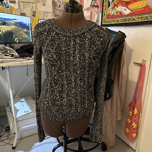 comptoir des cotonniers Black And White Speckle Knitted Jumper Size m - Picture 1 of 8