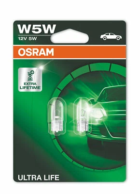 OSRAM ULTRA LIFE Standlicht W5W W2.1x9.5d 12 V 5 W (2er Blister) - Bild 1 von 4