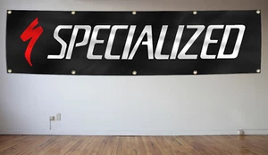 Specialized Banner 2x8ft Flag Mountain Sram Bike Bicycle Component Garage Decor - Picture 1 of 2