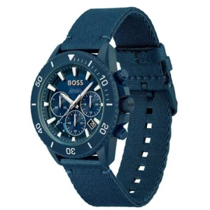 Hugo Boss Herrenuhr Admiral Solar Movement navy blau 1513919 NEU ungetragen - Bild 1 von 7