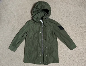 ZADIG & VOLTAIRE Parka hooded Jacket Kids Boys green full zip button hoodie - Picture 1 of 17