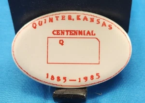 "Botón de pasador vintage 2,75" Quinter Kansas Centenario 1985 ¡ENVÍO GRATUITO! - Imagen 1 de 2