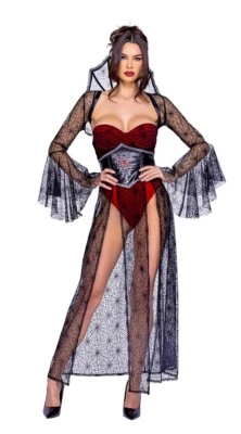 NUEVO Disfraz de Viuda Negra para Mujer Talla Pequeña Juego de Rol de Halloween Precio de Venta sugerido por el fabricante 92 USD Foto 1 de 2