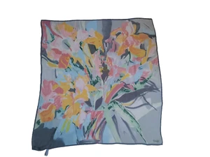 CODELLO -super Seidentuch - 100% Seide mehrfarbig 85x75cm - BLUMEN - TOP - - Bild 1 von 5