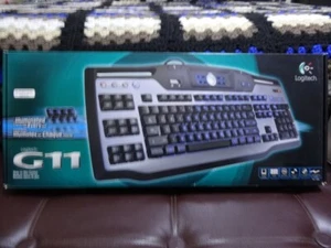 LOGITECH G11 USB WIRED GAMING COMPUTER BACKLIT KEYBOARD PROGRAMMABLE MACRO KEYS - Picture 1 of 14