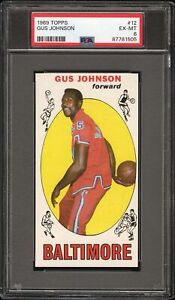 1969 Topps Basketball Gus Johnson #12 PSA 6