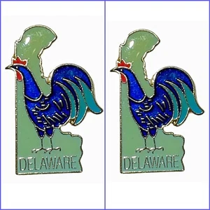 2x Vintage Delaware State Pride blaue Henne Anstecknadel Souvenir UD University Hens [ - Bild 1 von 4