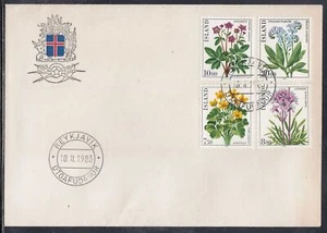 Islanda Scott 567-70 FDC - Fiori - Foto 1 di 1