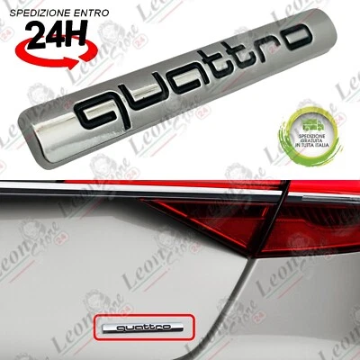Stemma Logo Posteriore Quattro per Audi Cromato Fregio Scritta emblema badge q3