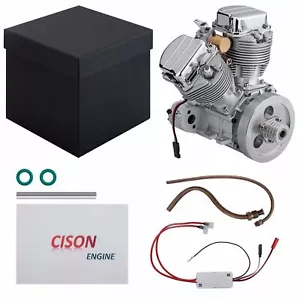 CISON FG-VT9 9cc V-twin V2 Engine Four-stroke Air-cooled Motorcycle RC Gasoline - Picture 1 of 11