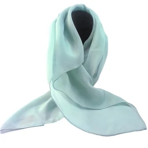 1950s Glensder Teal Blue 100% Rayon Square Scarf 26" x 29" Fashion Accessory - Picture 1 of 4