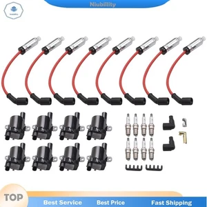 8* Ignition Coils & 41-962 Spark Plug&Wires For Chevy Silverado 1500 2500 GMC - Picture 1 of 7