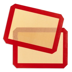 2 Antihaft Silikon Backmatten Viertel Blatt Pfanne Liner 8-1/2" x 11-1/2" - Bild 1 von 1