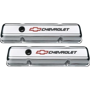 Chevrolet 262-400ci Small Block Low Profile Valve Covers with Chrome Finish - Picture 1 of 1