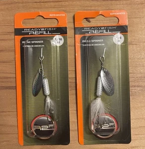 2 - R2F READY 2 FISH Inline Spinner Fliegenfischen Köder 1/16 oz Silber Spoon weiß - Bild 1 von 3