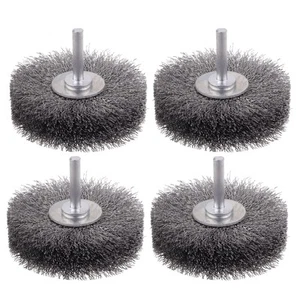 4 Pack Wire Wheel Brush for Drill Attachment 3 Inch Heavy Duty Brushes for Pa... - Picture 1 of 6