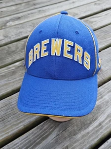 Cappello Berretto Vintage Milwaukee Brewers Collezione Cooperstown FlexFit Blu Taglia Large - Foto 1 di 7