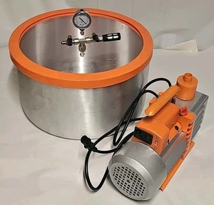 Best Value Vacs Aluminum Vacuum Chamber And Pump Two Stage Vacuum No Hoses BVV - Picture 1 of 18