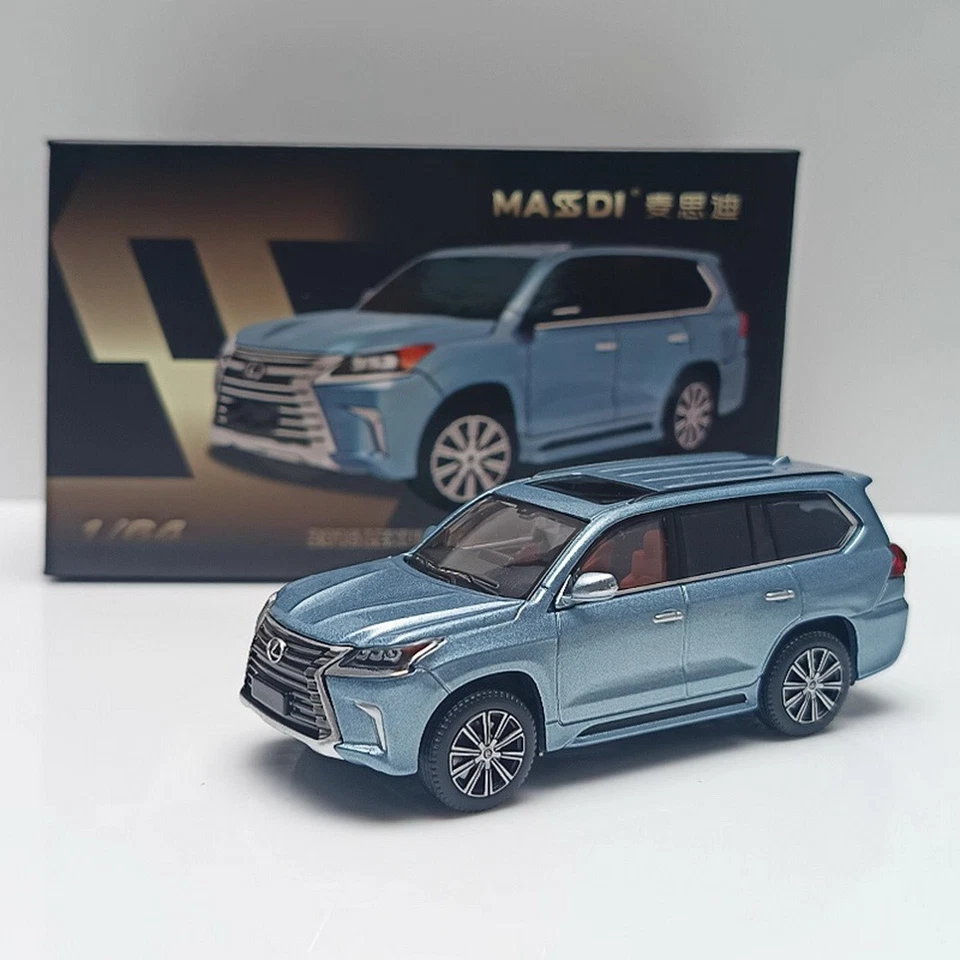 MASDI 1/64 比例 LEXUS LX570 SUV 蓝色压铸汽车模型玩具收藏礼物 — 第 1/4 张图片