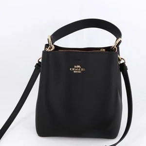 COACH Town Bucket Black Pebble Leather Small Women's Shoulder Bag (FPP009749) - Picture 1 of 8