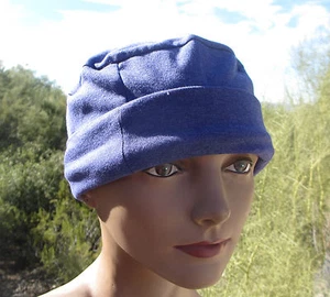 ADULT SIZE 100% all soft cotton PURPLE sleeping night mens women sleep cap  USA - Picture 1 of 4