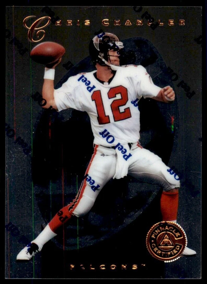 1997 Pinnacle Certified w/ Peel Off Chris Chandler . Atlanta Falcons #87 - Image 1 of 2