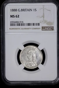 1888 Great Britain 1S Shilling NGC MS 62 - Picture 1 of 4