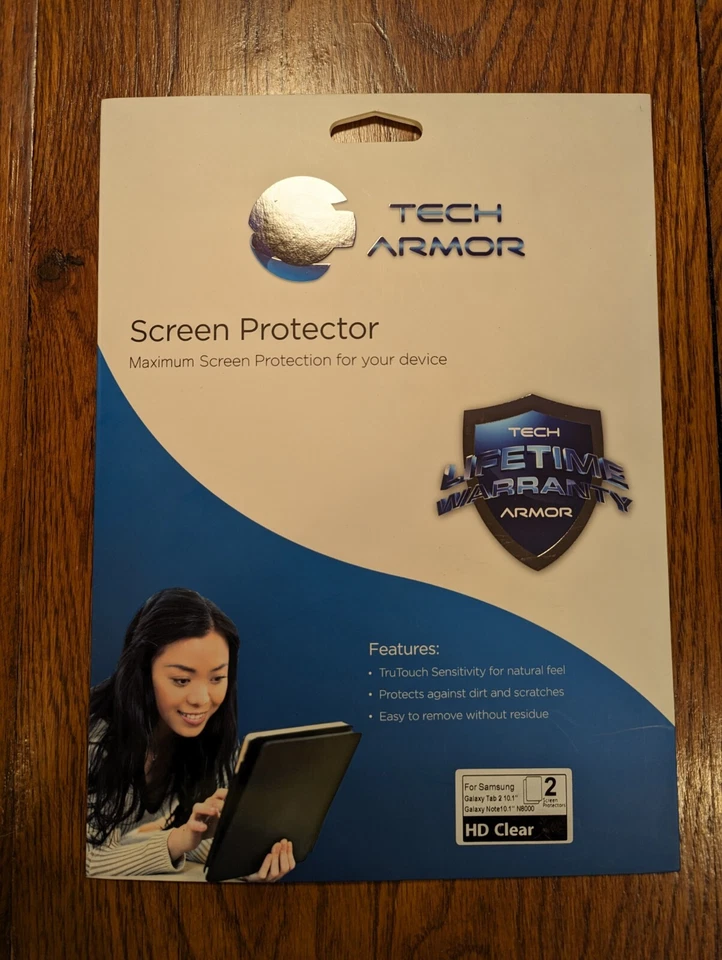 Tech Armor HD прозрачная пленка протектор экрана для N8000 2 Pk - Изображение 1 из 2