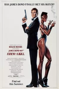 A VIEW TO A KILL (1985) POSTER ORIGINALE ADVANCE B FILM - ARTE DAN GOUZEE ARROTOLATA - Foto 1 di 1
