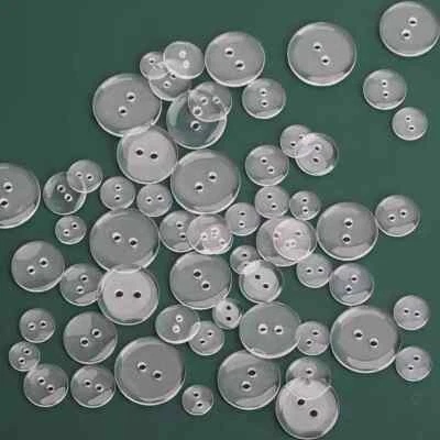100Pcs Crafts Plastic Resin Two Holes Buttons Apparel Sewing Accessory Material - Image 1 of 4