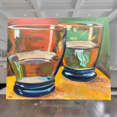 Pintura ORIGINAL FIRMADA y fechada OPTIMIST - CALLAWAY SMITH - 2002 - 16x20 Foto 1 de 4