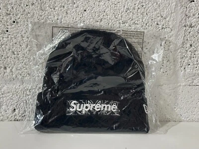 NUEVO Gorro Supreme New Era Bandana Logo Caja Negro FW19BN4 Talla Única Foto 1 de 2