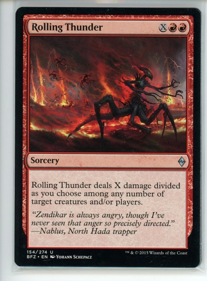 ROLLING THUNDER Battle for Zendikar #154 BFZ(NM)(MTG) - Image 1 of 1