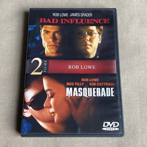 Masquerade / Bad Influence (DVD 2-Film) Erotic Thriller Rob Lowe Tilly Landor + - Picture 1 of 8