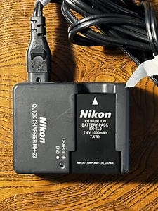 NIKON MH-23 QUICK BATTERY CHARGER w/CHARGED EN-EL 9 BATTERY - Picture 1 of 1