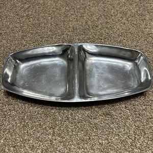 Pottery Barn Barona Aluminum Divided Serving Dish Platter - Picture 1 of 5