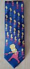 Vintage 1997 Official The Simpsons 100% Silk Neck Tie - Bart Simpson Angel/Devil