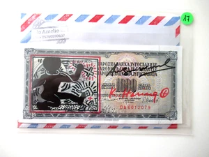 1000 Dinara VON WARHOL/HARING 2x ORIGINAL BEARBEITET + SIGNIERT USPS-ST. 1987 - Bild 1 von 9