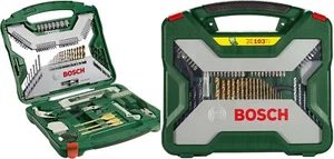 BOSCH GREEN 103-Piece X-Line Titanium Drill Bit &Tool Kit Set Wood Metal Masonry - Picture 1 of 6