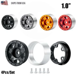 1.0" Metal Beadlock Wheel Rims for 1:24 RC Car Axial SCX24 90081 AXI00001/2/4 - Picture 1 of 16