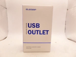 ELEGRP R1615D42AC-WHS 21W USB TYPE A & C PORTS 15A TR OUTLET, + WALL PLATE WHITE - Picture 1 of 3