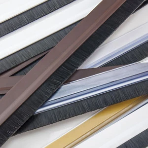 Dichtungsbürste Türdichtung Aluminium-PVC 3 Farben Türschwelle Dichtung Tür NEU - Bild 1 von 4