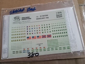 US Uniform Badges WWII-1988 (Decals only) 1/35 scale Package #380 READ DESC. - Picture 1 of 1