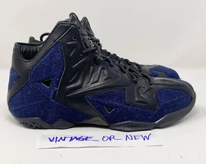 2014 Nike LeBron XI 11 EXT Denim QS 659509-004 sz 9 - Picture 1 of 12