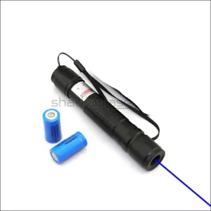 BX2 450nm Focusable Blue Laser Pointer Visible Laser Torch Beam & Battery US - Picture 1 of 10