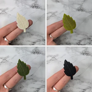 Juego de 2 Mini Hojas de Hierro en Parches Coser en Insignia Bordada Otoño Flor Regalo - Imagen 1 de 10