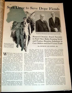 DROGENKRIEG 1931 DROGENSCHMUGGEL GESCHICHTE BILD CHEMISCHE SUCHTFORSCHUNG - Bild 1 von 1